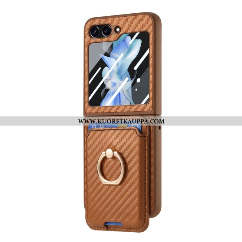 Kuori Samsung Galaxy Z Flip 7 Fe Hiilikuituinen Korttikotelo