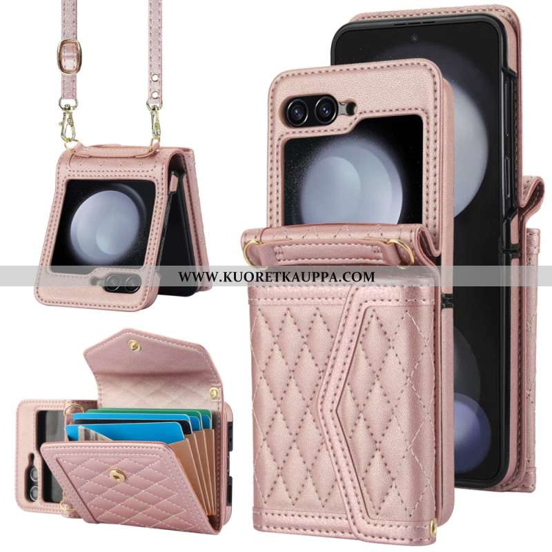 Kuori Samsung Galaxy Z Flip 7 Fe Korttiteline Olkahihna Ja Kaulanauha