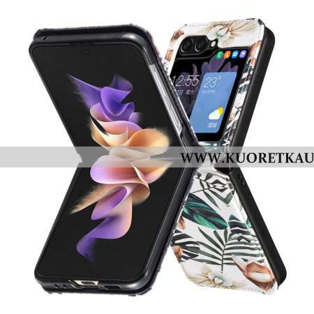 Kuori Samsung Galaxy Z Flip 7 Fe Lehtiä Ja Kukkia Suojakuori