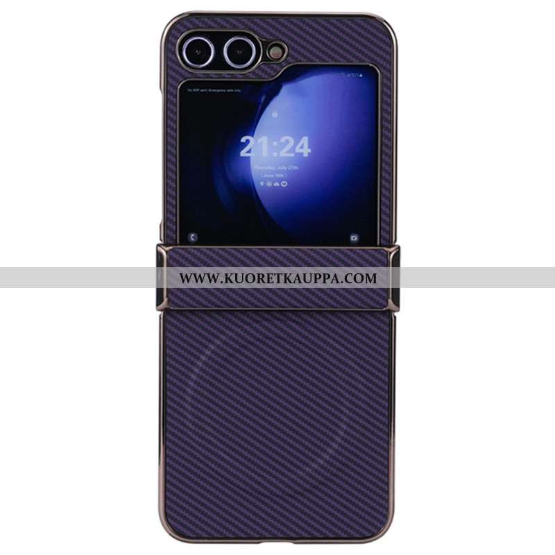 Kuori Samsung Galaxy Z Flip 7 Fe Magneettinen Hiilikuitukuvio Suojakuori