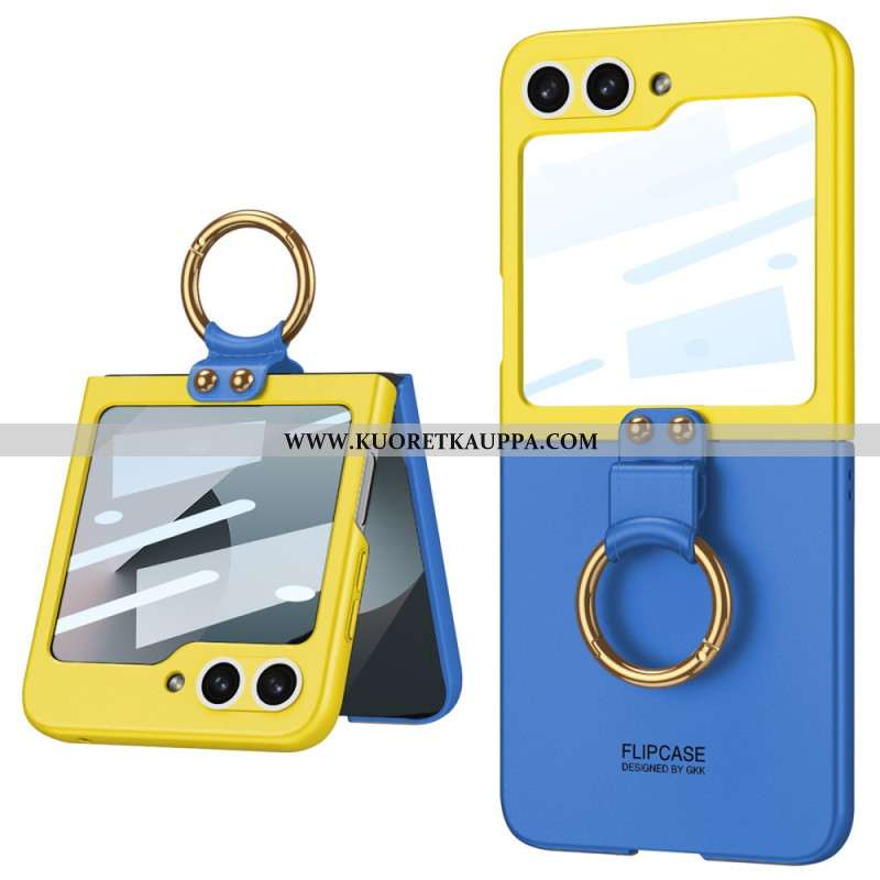 Kuori Samsung Galaxy Z Flip 7 Fe Magneettinen Saranasuoja Ja Kaksivärinen Jalusta Suojakuori