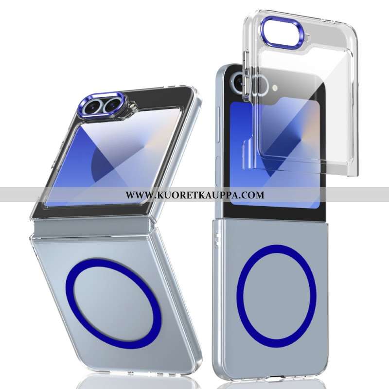 Kuori Samsung Galaxy Z Flip 7 Fe Magsafe-yhteensopiva Läpikuultava Näytönsuojalla