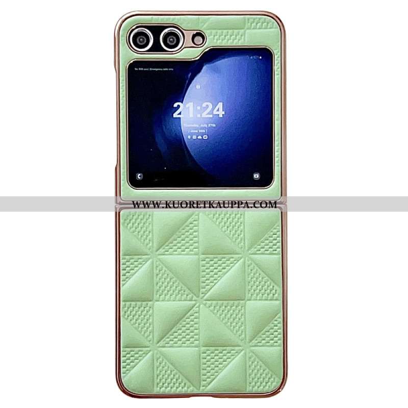 Kuori Samsung Galaxy Z Flip 7 Fe Tikatut Reunat Metalliefektillä