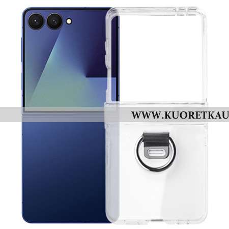 Kuori Samsung Galaxy Z Flip 7 Läpinäkyvä Sormuspidikkeellä Suojakuori