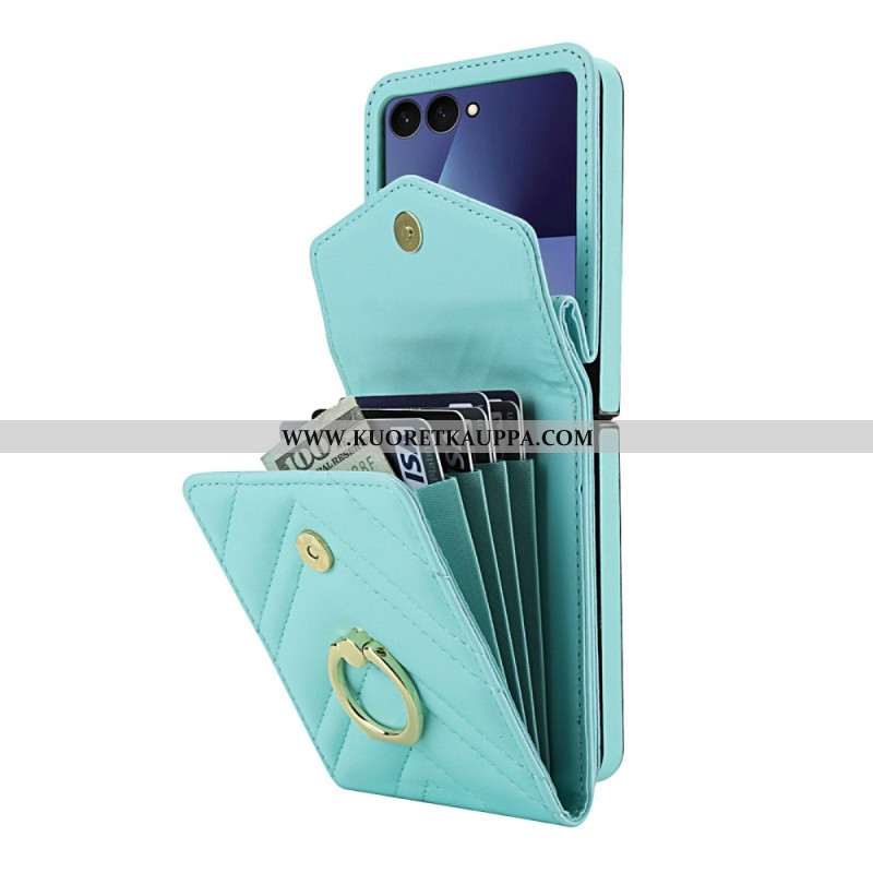 Kuori Samsung Galaxy Z Flip 7 Rfid-suojattu Korttikotelo Ja Hihna