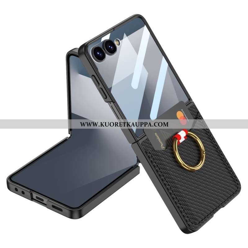 Kuori Samsung Galaxy Z Flip 7 Sormusteline Ja Korttiteline Suojakuori