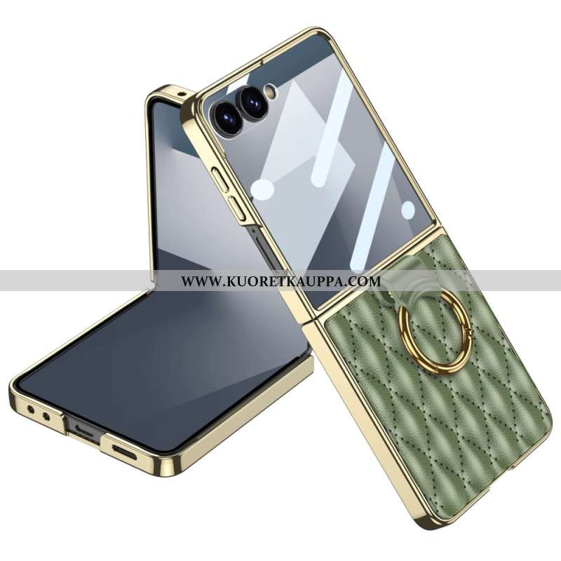 Kuori Samsung Galaxy Z Flip 7 Tikattu Muotoilu Sormuspidikkeellä