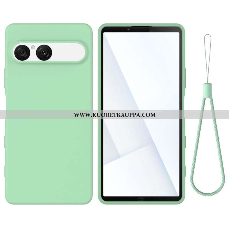 Kuori Sony Xperia 10 Vii Silikoni Hihnalla Suojakuori