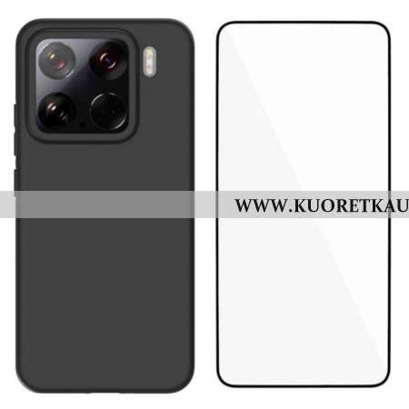 Kuori Xiaomi 15 2-in-1 Silikoni Karkaistulla Lasilla