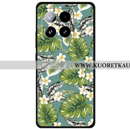 Kuori Xiaomi 15 Pro Banaaninlehtiä Ja Kultaisia Kukkia