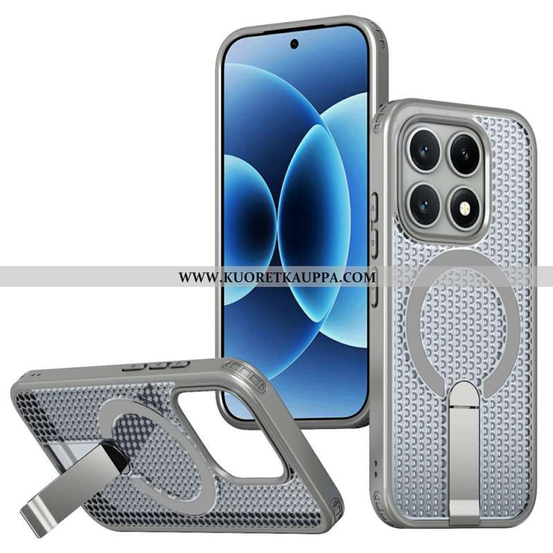 Kuori Xiaomi 17 Magneettinen Ruudukkokuvio Ja Tukijalka