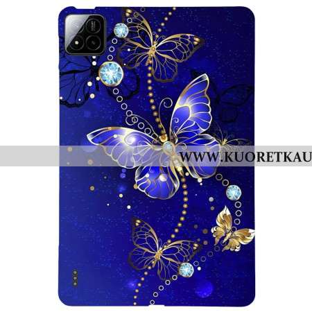 Kuori Xiaomi Pad 7 / 7 Pro Sinisiä Perhosia Ja Timantteja Suojakuori