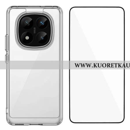 Kuori Xiaomi Redmi Note 14 Pro 5g Kirkas Kokonaan Karkaistusta Lasista Valmistettu Näytönsuoja Suoja