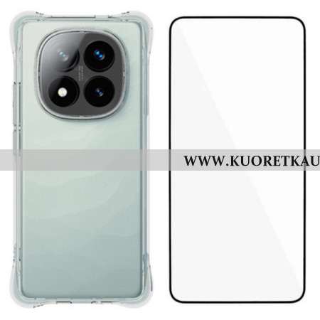 Kuori Xiaomi Redmi Note 14 Pro Plus 5g Vahvistettu Läpinäkyvä Ja Karkaistulla Lasisella Näytönsuojal