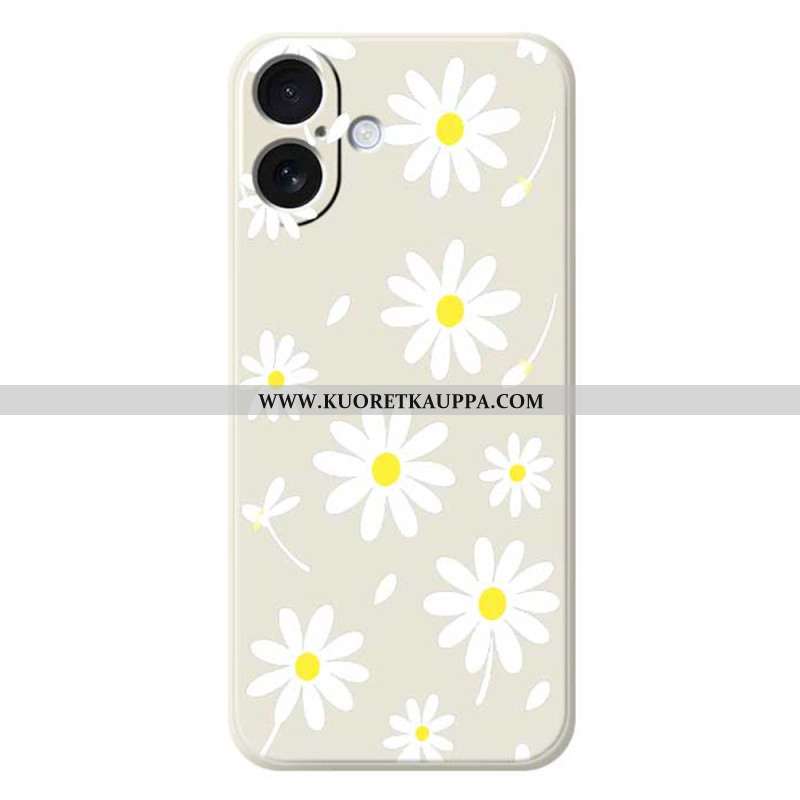 Kuori iPhone 17 Nestemäisestä Silikonista Valmistetut Päivänkakkarat Suojakuori