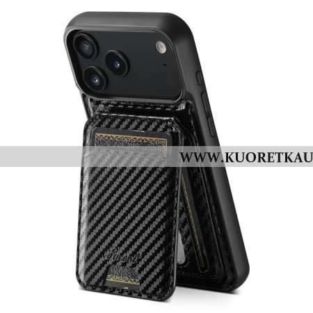 Kuori iPhone 17 Pro Irrotettava Hiilikuituinen Magsafe-korttikotelo