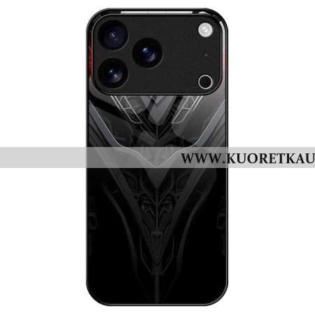 Kuori iPhone 17 Pro Max Karkaistusta Lasista Valmistettu Kuvio Musta Suojakuori