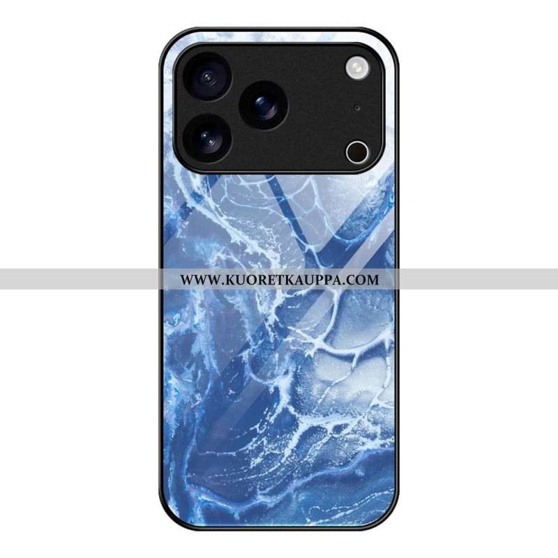 Kuori iPhone 17 Pro Max Karkaistusta Lasista Valmistettu Marmori