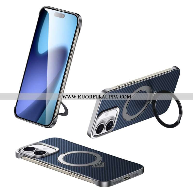 Kuori iPhone 17 Yhteensopiva Magsafe Leather Effect -kotelon Ja Telineen Kanssa