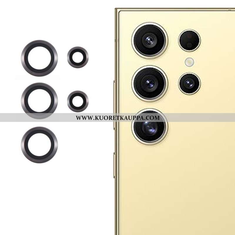 Metallinen Linssin Suojus Samsung Galaxy S25 Ultra 5g Galvanoitu Ja Karkaistu Lasi
