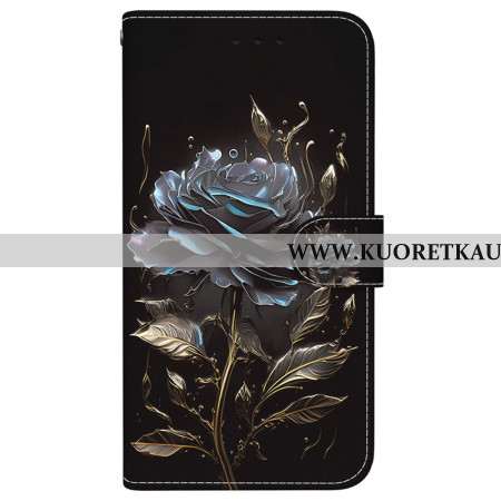 Nahkakotelo Oneplus Nord 5 Musta Ruusu