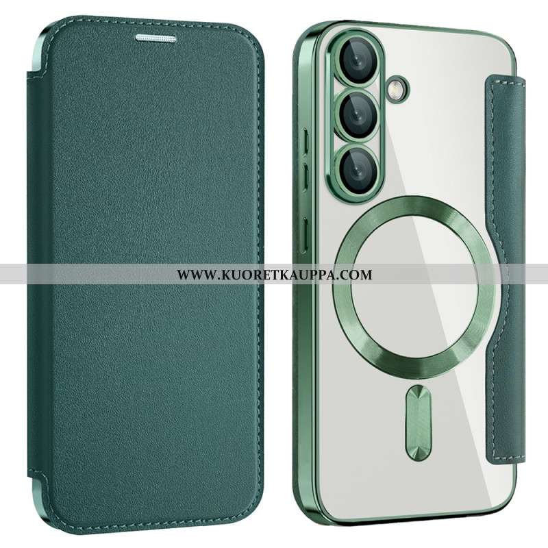 Nahkakotelo Samsung Galaxy S25 5g Nahkaefekti Yhteensopiva Magsafen Ja Rfid-suojauksen Kanssa Suojak