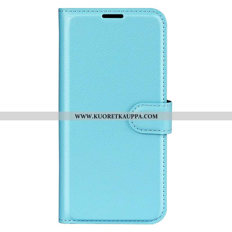 Nahkakotelo Samsung Galaxy S25 Plus 5g Klassinen Litsikuvioinen Keinonahka