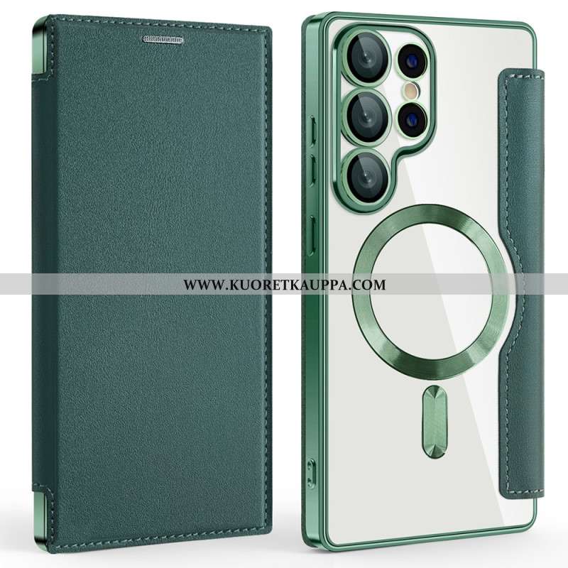 Nahkakotelo Samsung Galaxy S25 Ultra 5g Magsafe-yhteensopiva Rfid-suojatun Nahkakuvion Kanssa