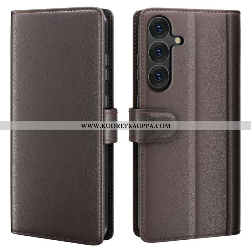 Nahkakotelo Samsung Galaxy S26 Aitoa Nahkaa