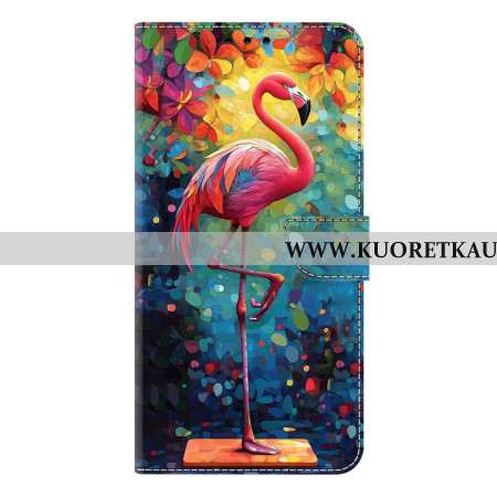 Nahkakotelo Samsung Galaxy S26 Plus Taideflamingo