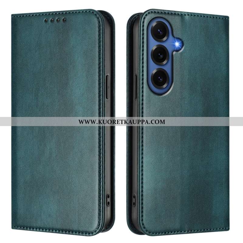 Nahkakotelo Samsung Galaxy S26 Plus Teksturoitu Rfid-suojaus Retro