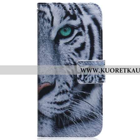 Nahkakotelo Xiaomi 15 Ultra Valkoinen Tiikeri