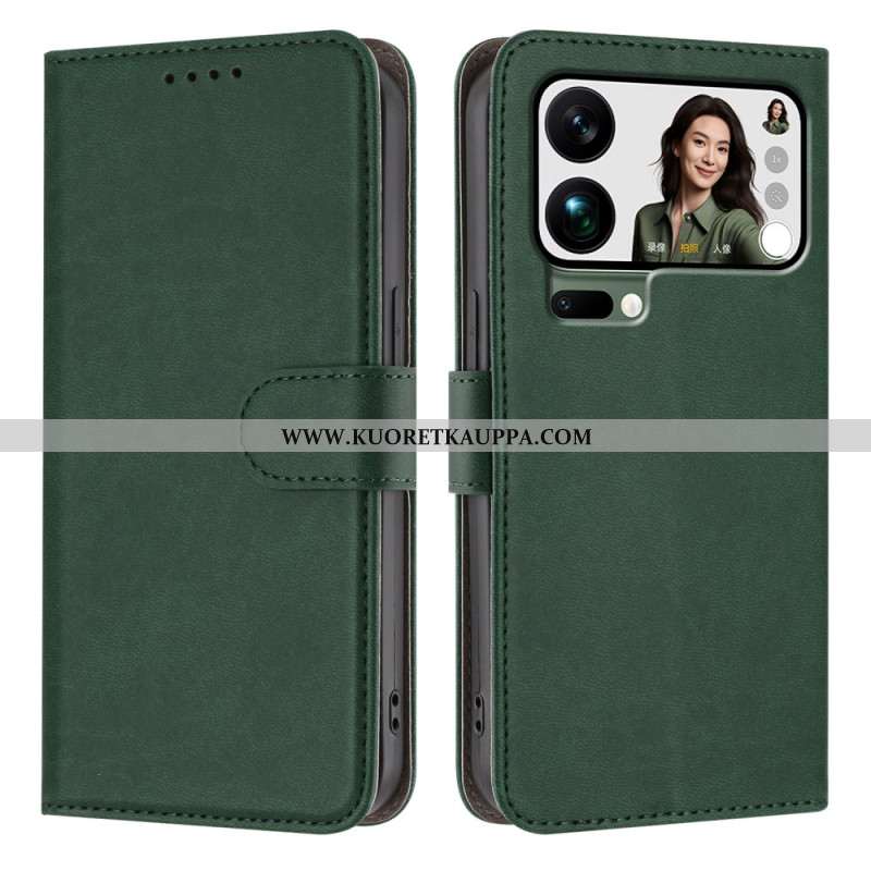 Nahkakotelo Xiaomi 17 Pro Max Yksivärinen Tekonahka