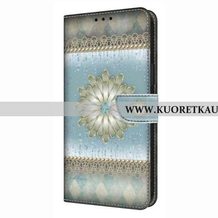 Nahkakotelo Xiaomi Redmi Note 14 Pro 4g Retro Kukkakuvio