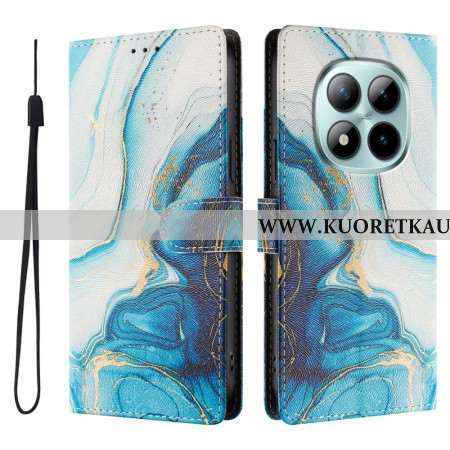 Nahkakotelo Xiaomi Redmi Note 15 Pro Plus 5g Sininen Marmori