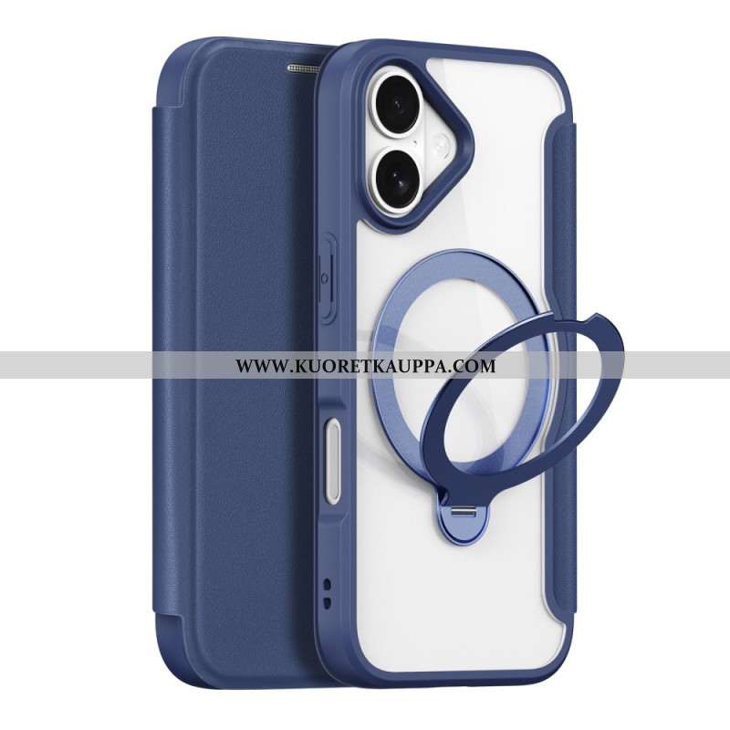 Nahkakotelo iPhone 17 Magsafe Skin X Pro -sarja Dux Ducis -jalustalla Suojakuori