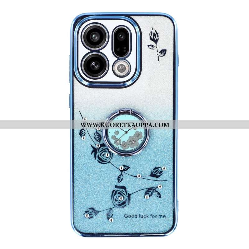 Puhelinkuoret Oppo Find X9 5g Kadem Kukkia Ja Strasseja Koristava Sormuksenpidike