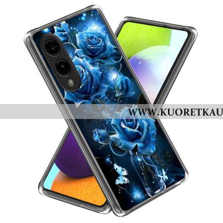 Puhelinkuoret Samsung Galaxy S25 5g Edge Siniset Ruusut -kuvio