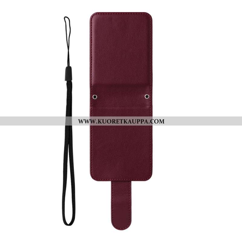 Puhelinkuoret Samsung Galaxy Z Flip 7 Fe Nahkakuvioinen Korttikotelo