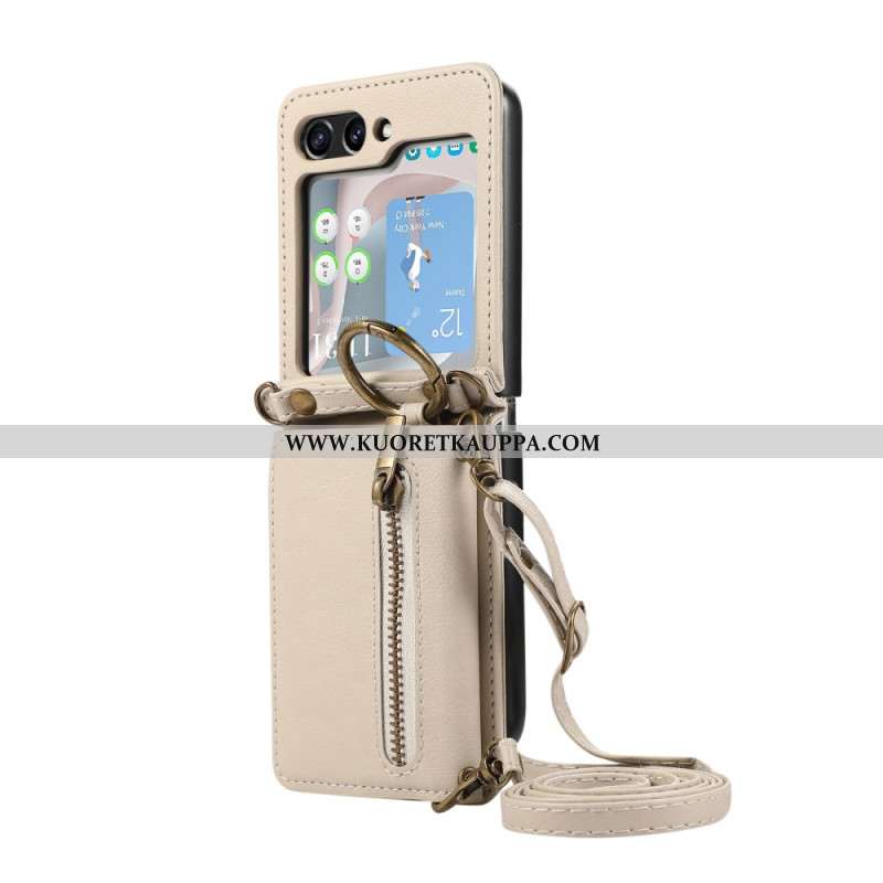 Puhelinkuoret Samsung Galaxy Z Flip 7 Lompakko Ja Olkahihna