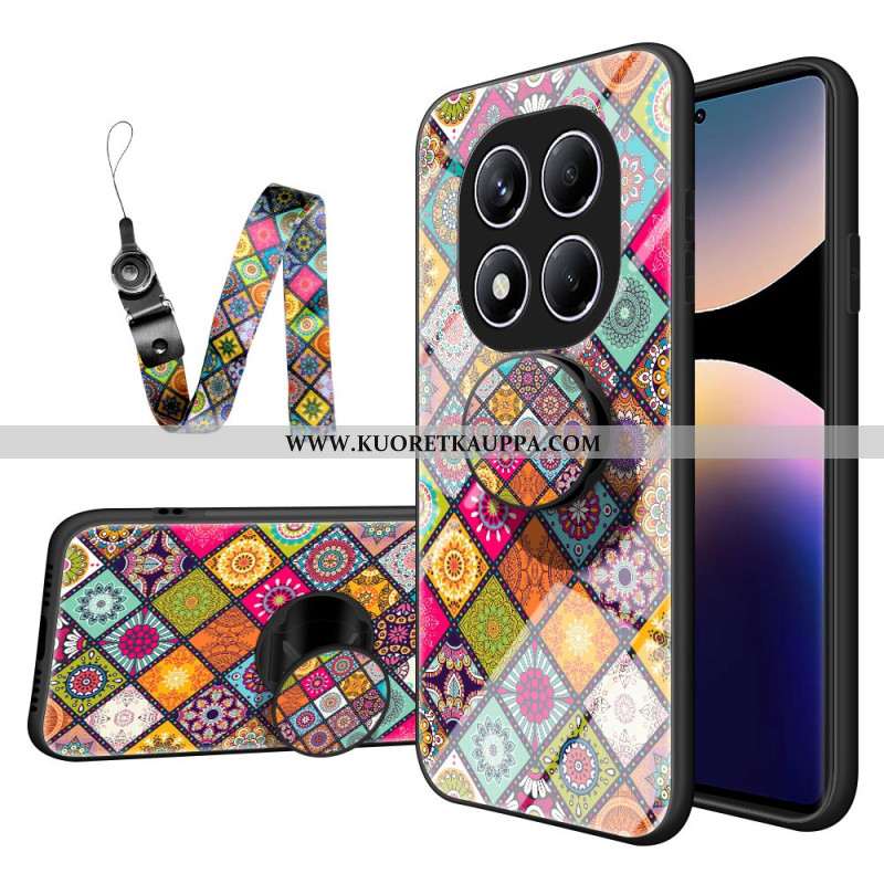 Puhelinkuoret Xiaomi Redmi Note 14 Pro 4g Tilkkutäkkikuvioinen Jalusta Ja Hihna