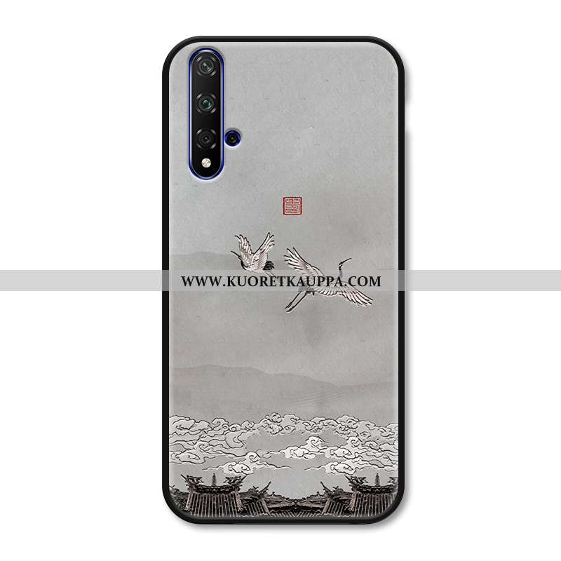 Kuori Honor 20, Kuoret Honor 20, Kotelo Honor 20 Kohokuviointi Vuosikerta Puhelimen Harmaa Silikoni