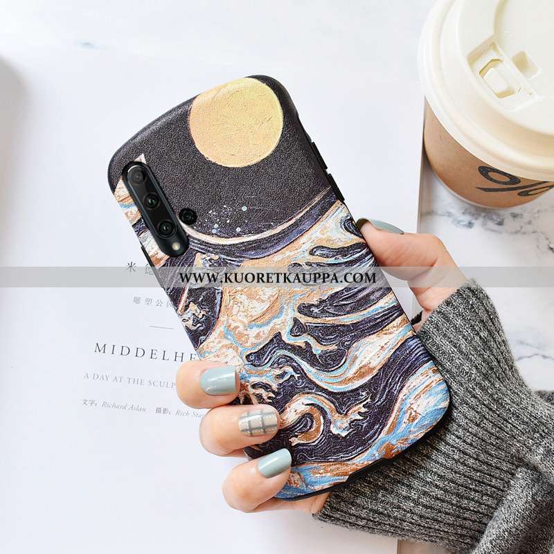 Kuori Honor 20, Kuoret Honor 20, Kotelo Honor 20 Kukkakuvio Suuntaus Kohokuviointi Pieni Beige