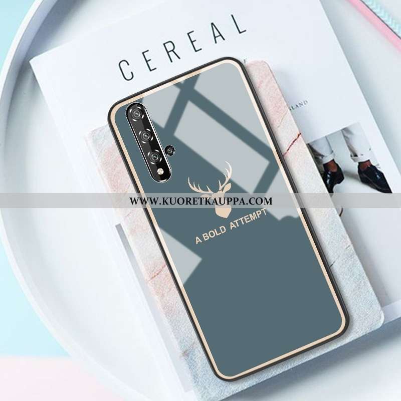 Kuori Honor 20, Kuoret Honor 20, Kotelo Honor 20 Lasi Luova Silikoni Peili Harmaa Sininen