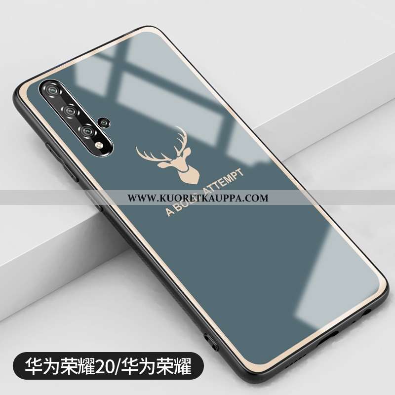 Kuori Honor 20, Kuoret Honor 20, Kotelo Honor 20 Lasi Luova Silikoni Peili Harmaa Sininen