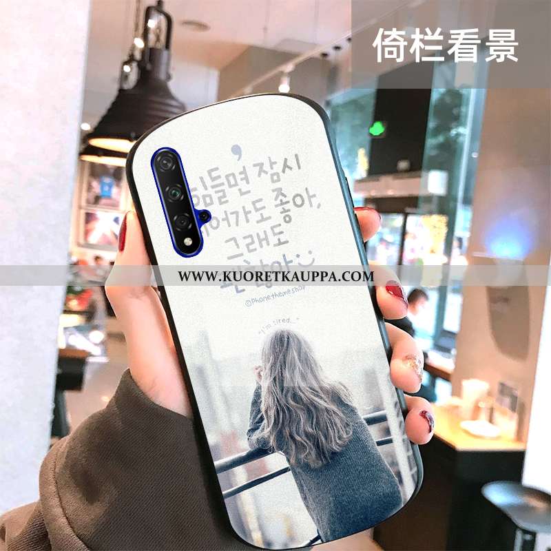 Kuori Honor 20, Kuoret Honor 20, Kotelo Honor 20 Lasi Suuntaus Kaari Musta Mustat