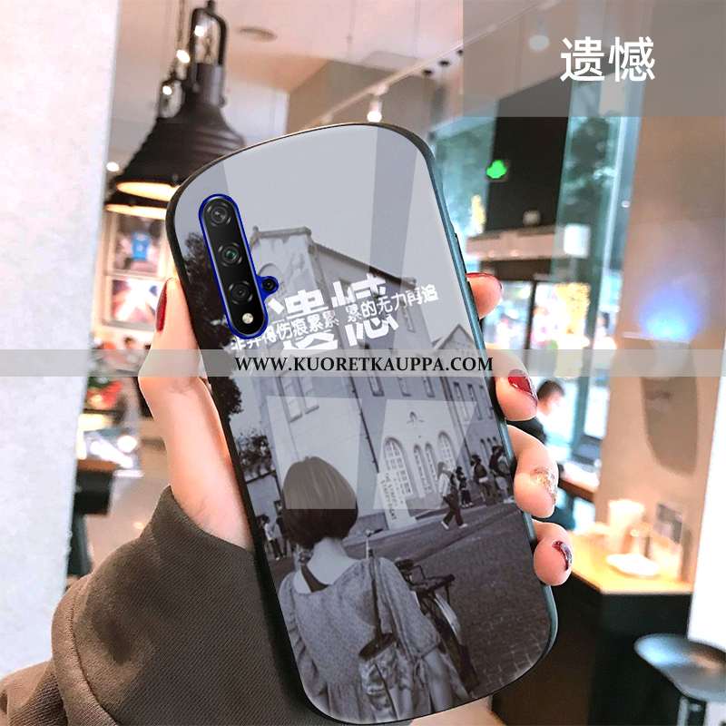 Kuori Honor 20, Kuoret Honor 20, Kotelo Honor 20 Lasi Suuntaus Kaari Musta Mustat