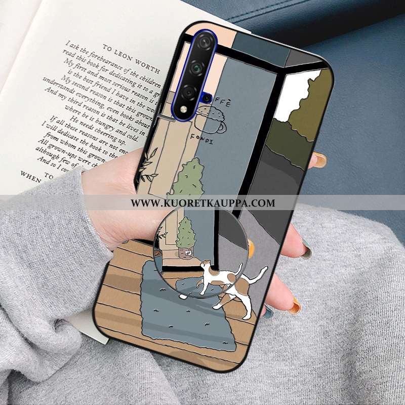 Kuori Honor 20, Kuoret Honor 20, Kotelo Honor 20 Luova Sarjakuva Suuntaus Kissa Murtumaton Sininen