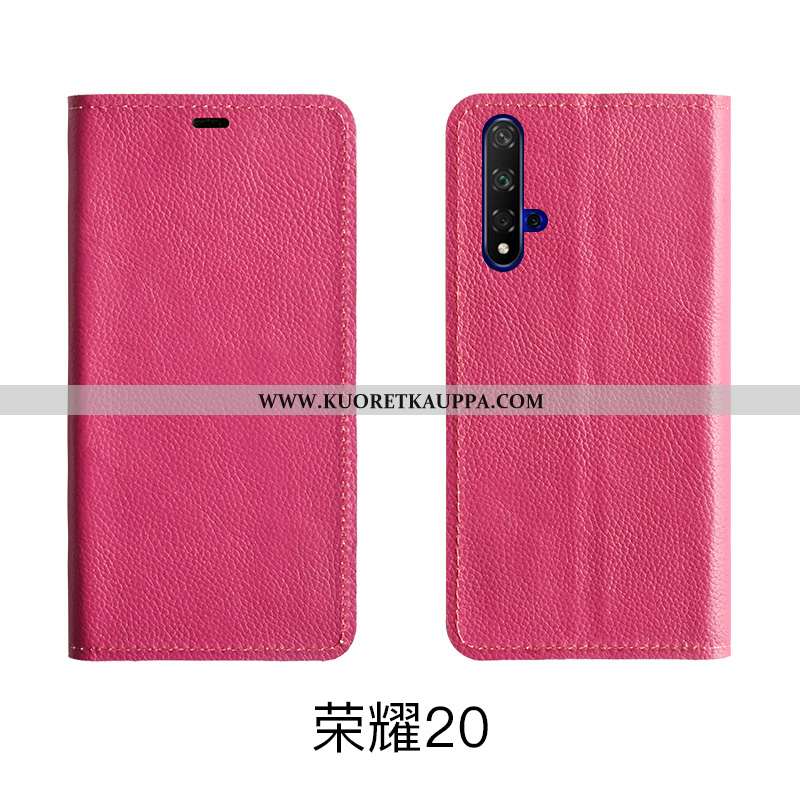 Kuori Honor 20, Kuoret Honor 20, Kotelo Honor 20 Nahkakuori Aito Nahka All Inclusive Puhelimen Pinkk