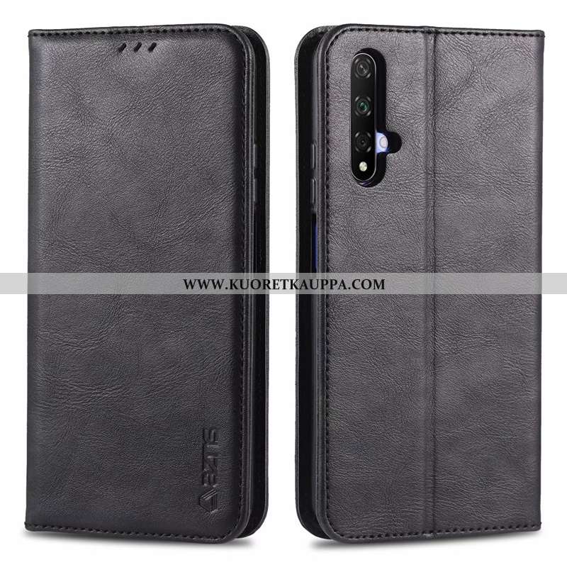 Kuori Honor 20, Kuoret Honor 20, Kotelo Honor 20 Nahkakuori Suojaus All Inclusive Musta Puhelimen Mu